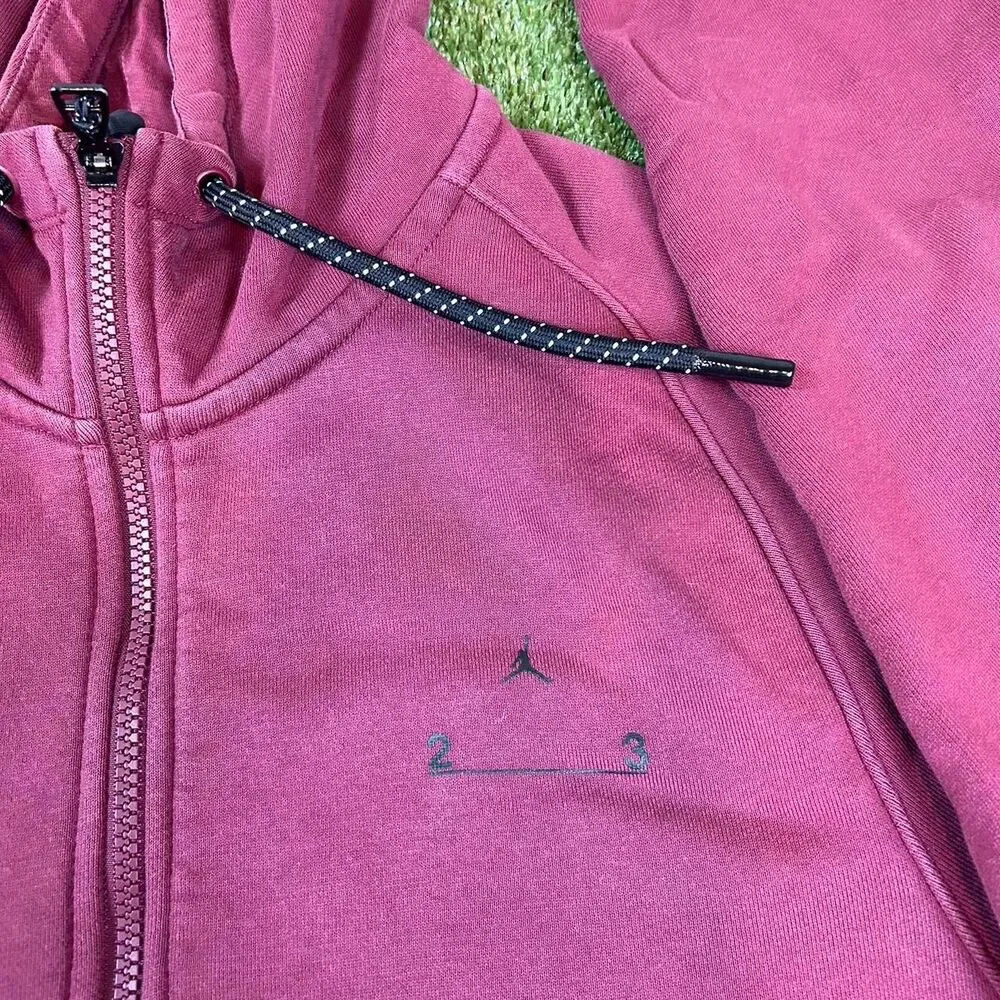 Jordan Men's Burgundy and Pink Hoodie